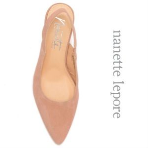 NIB • Nanette Lepore • Sally Suede Slingback Pump
